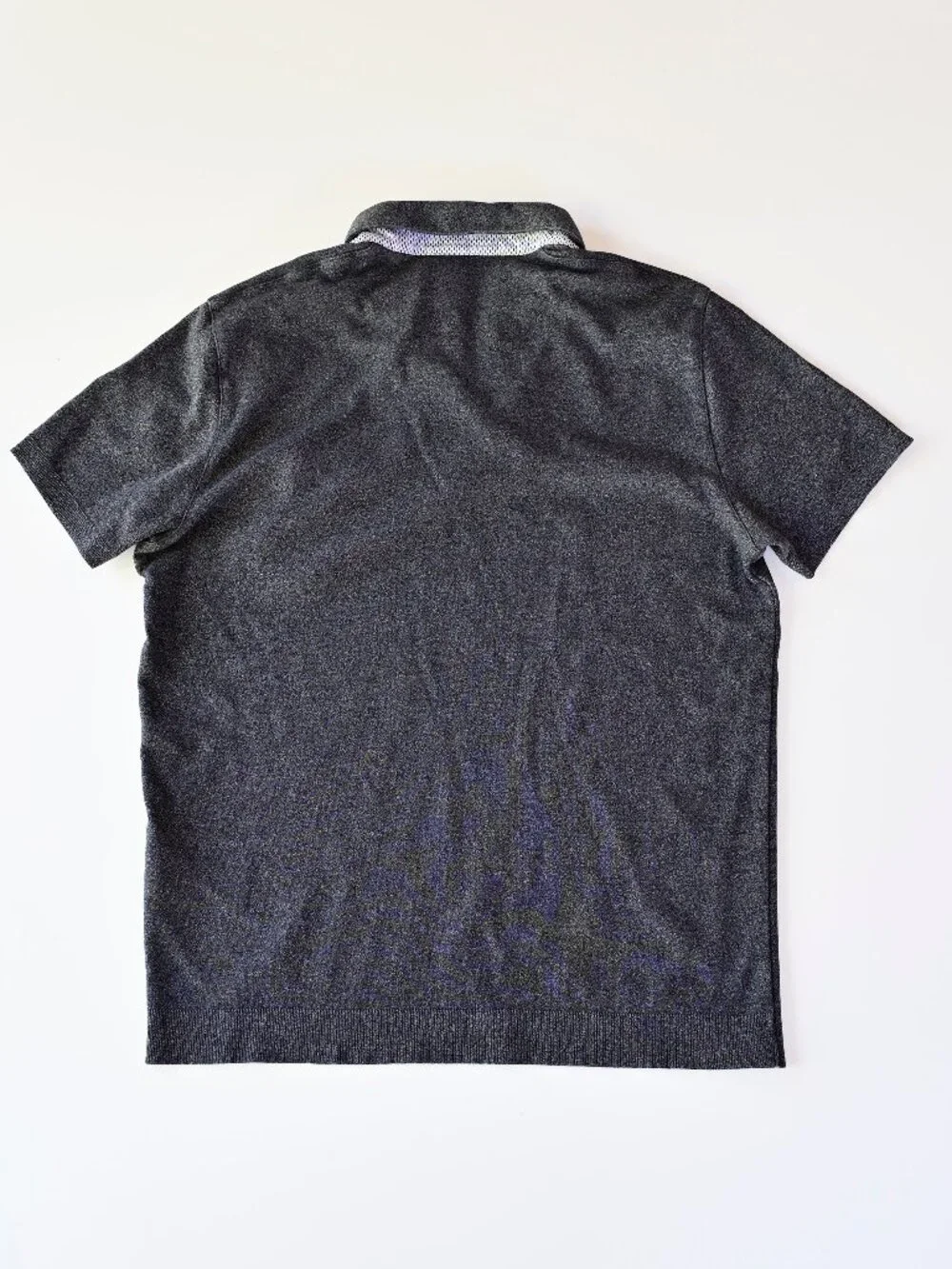 Ted Baker London Men's Grey Polo with Purple Collar Lining